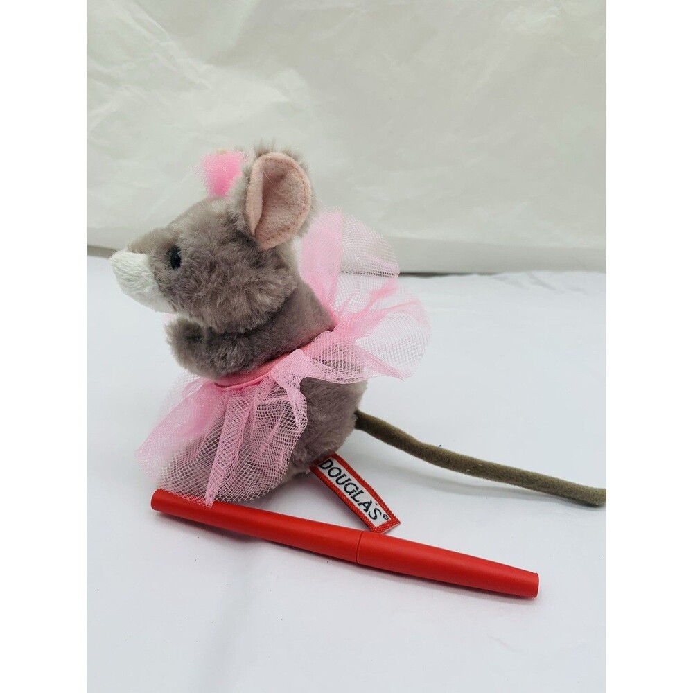 Douglas Cuddle Toys Tippy Toe Ballerina Mouse # 647 Grey Stuffed Animal Toy 5” - Picture 6 of 13